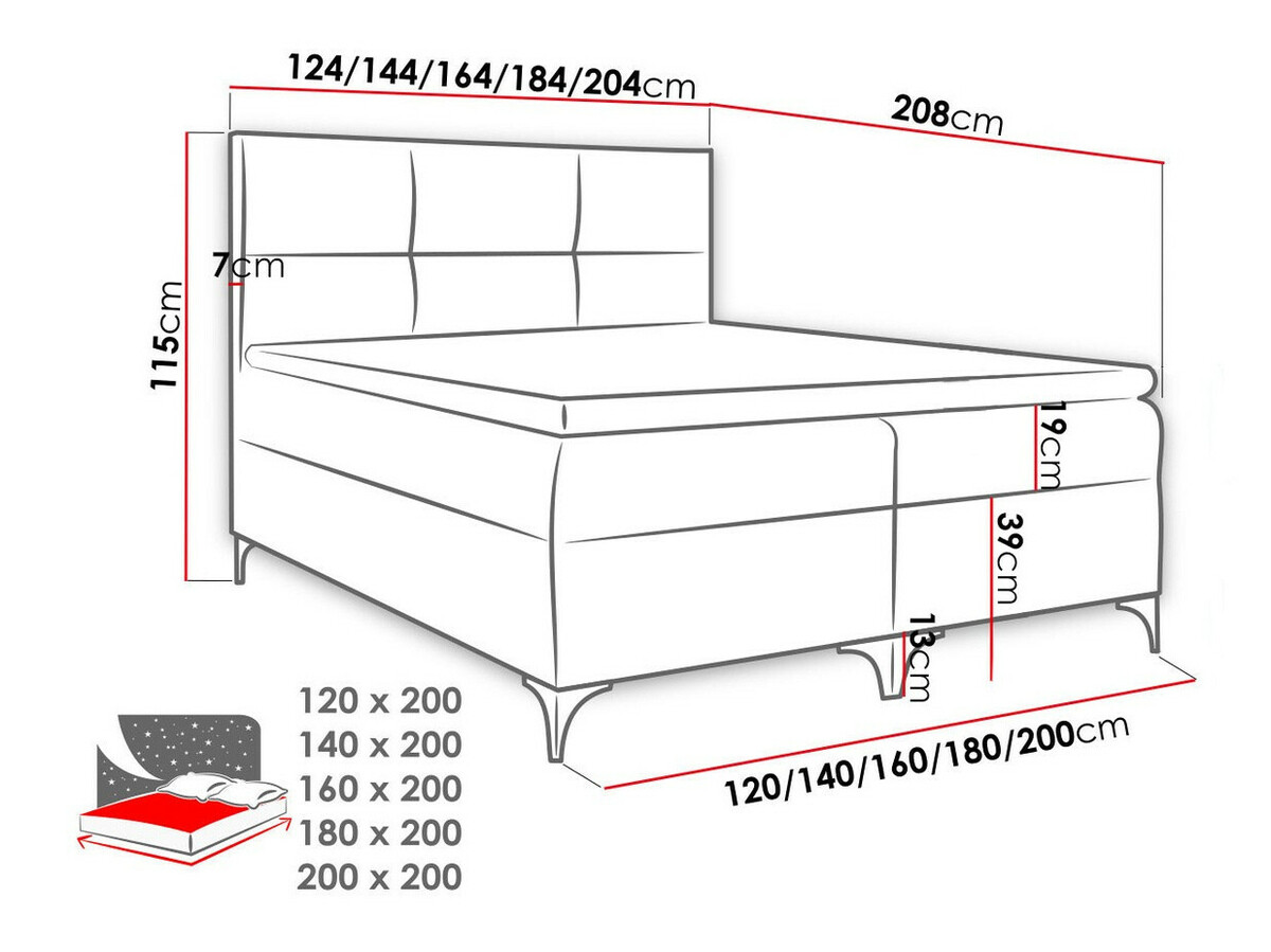 Lit boxspring Mare (Magic Velvet 2225)