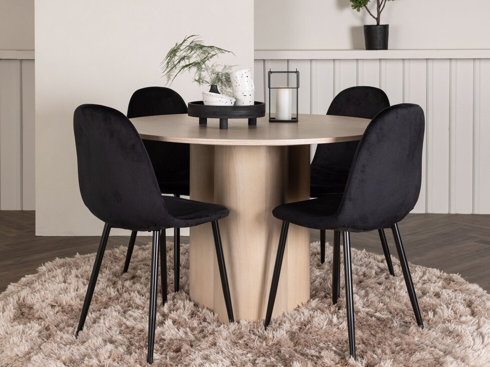 Salle à manger complète Dallas 3401 (Noir)
