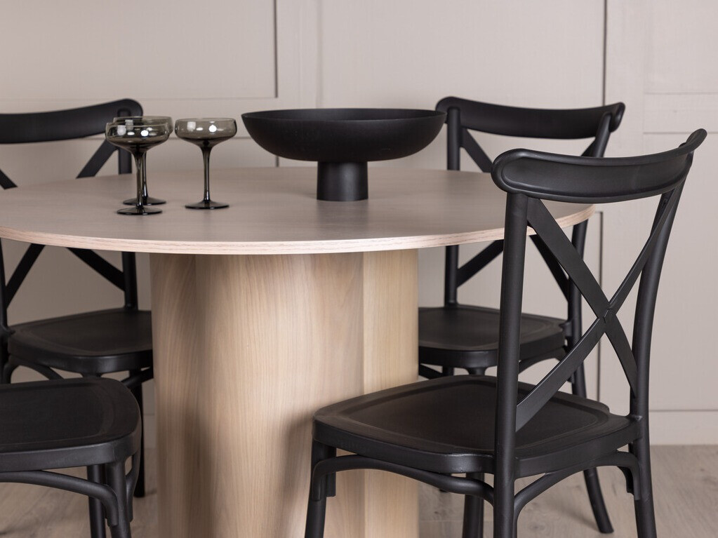 Salle à manger complète Dallas 3982 (Clair bois)
