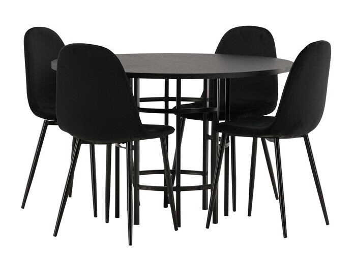 Salle à manger complète Dallas 3424 (Noir)