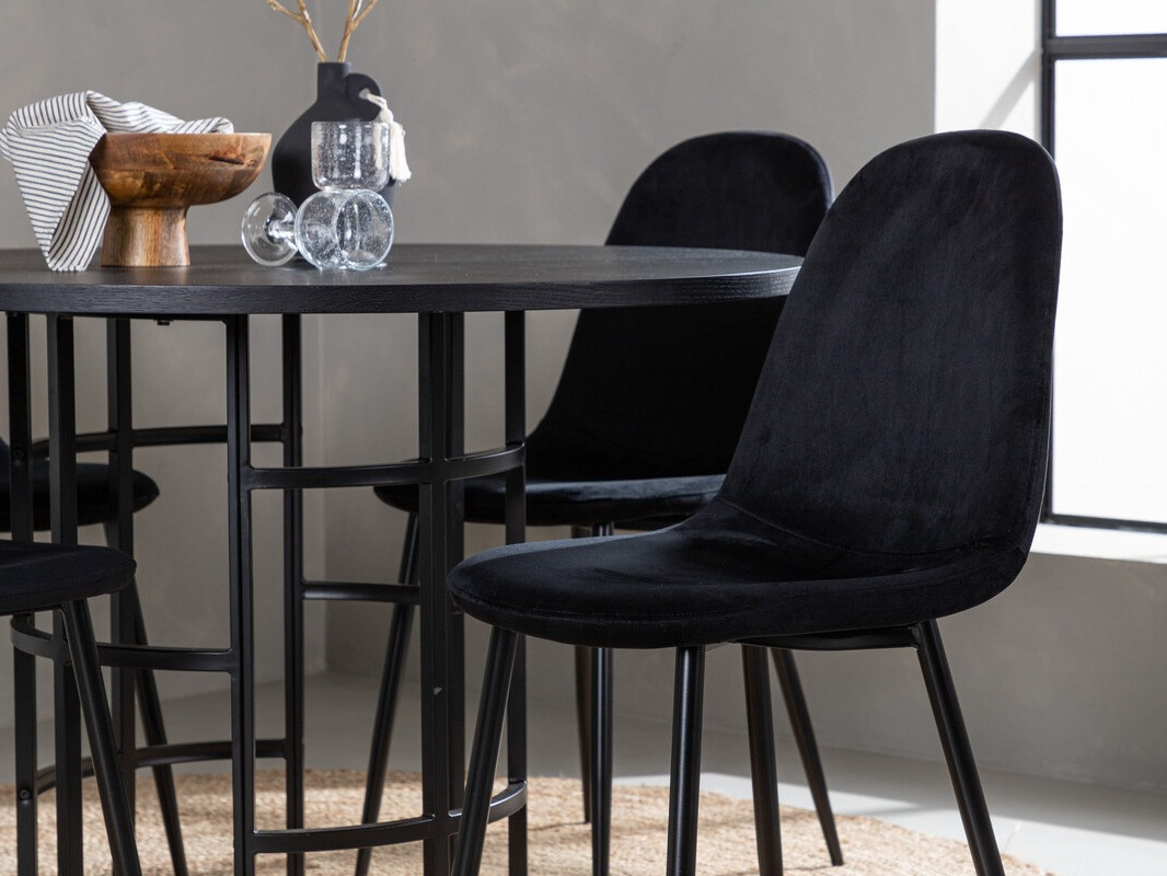 Salle à manger complète Dallas 3424 (Noir)