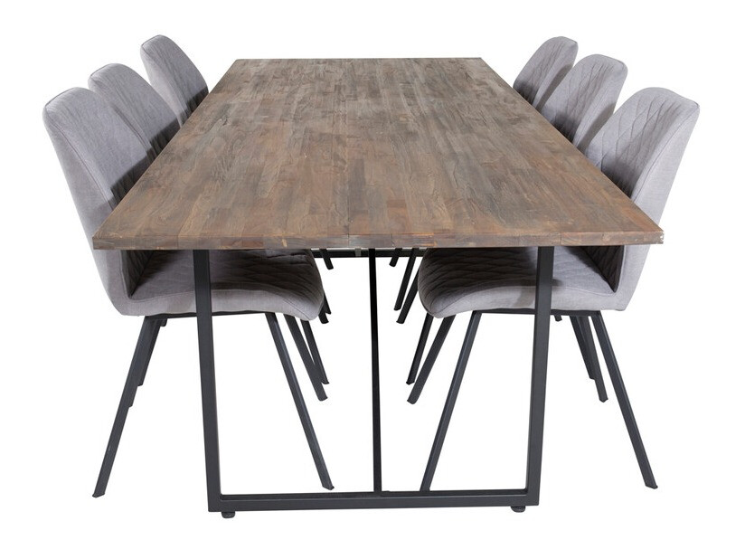 Salle à manger complète Dallas 3453 (Gris)