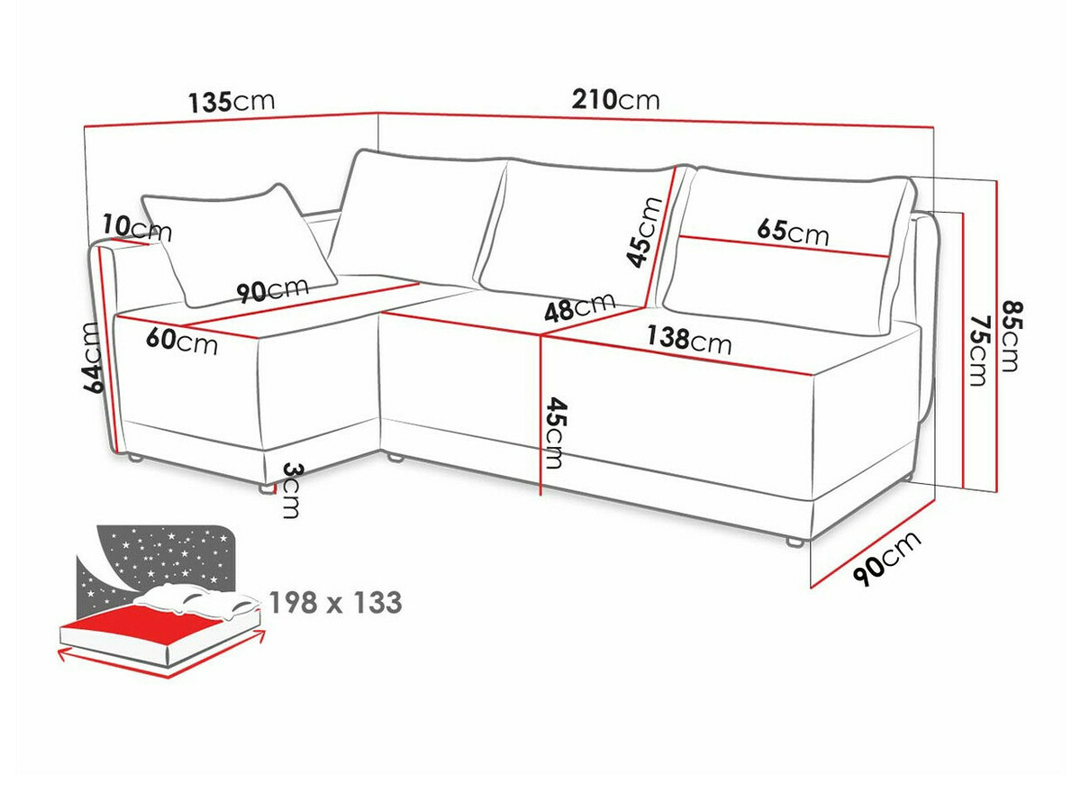 Canapé d'angle Columbus 149 (Poso 145)