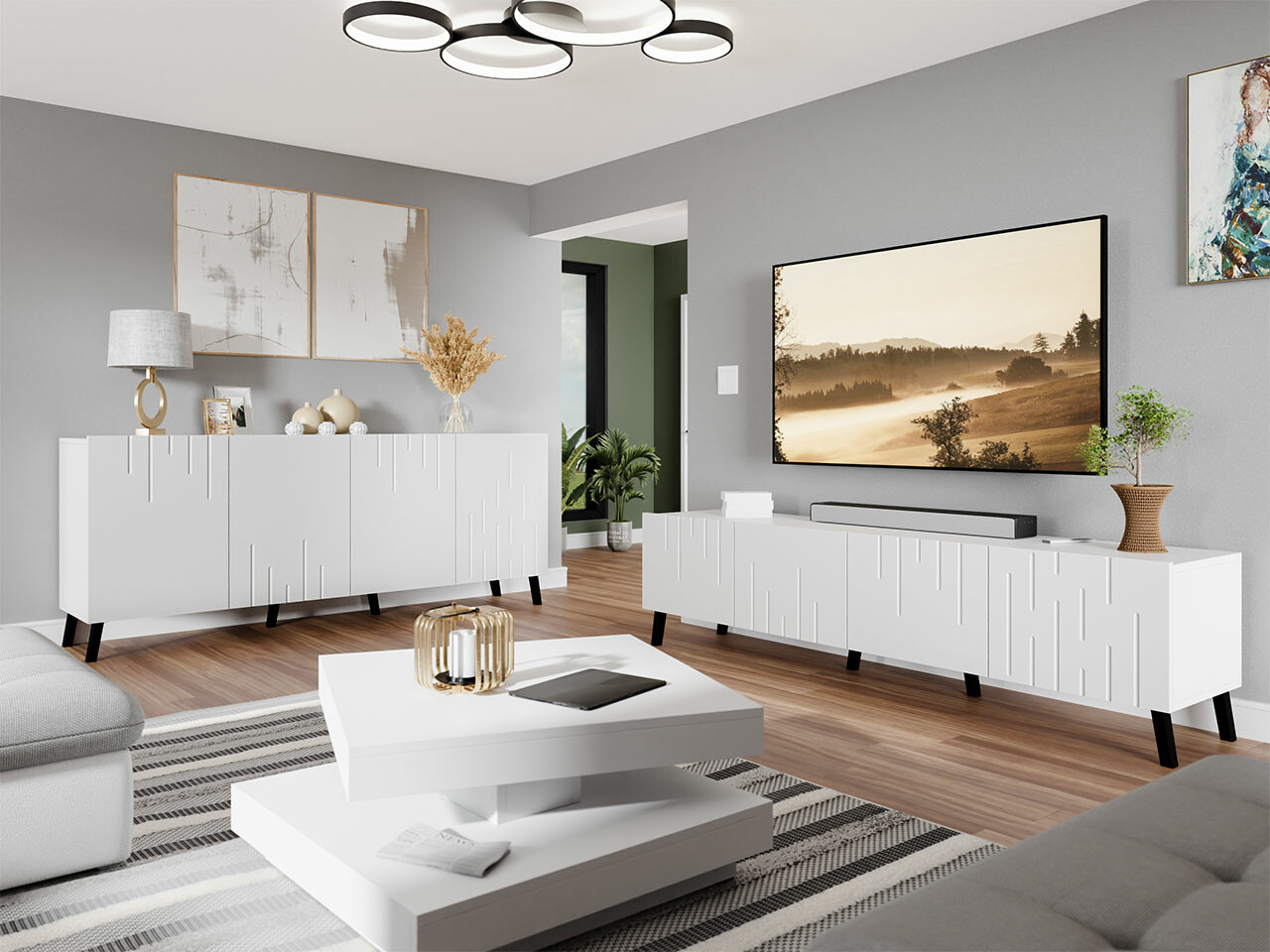 Ensemble de salon Charlotte 212 (Blanc)