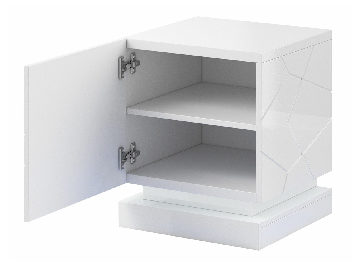 Ensemble de tables de chevet Linar (Noir + Noir brillant)