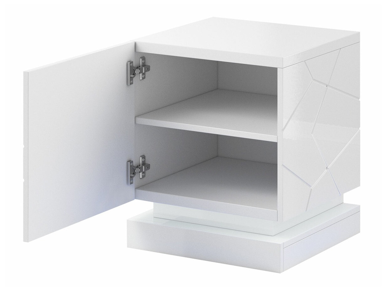 Ensemble de tables de chevet Linar (Noir + Noir brillant)