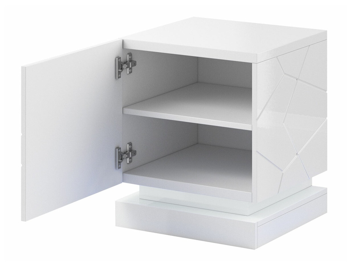 Ensemble de tables de chevet Linar (Noir + Noir brillant)