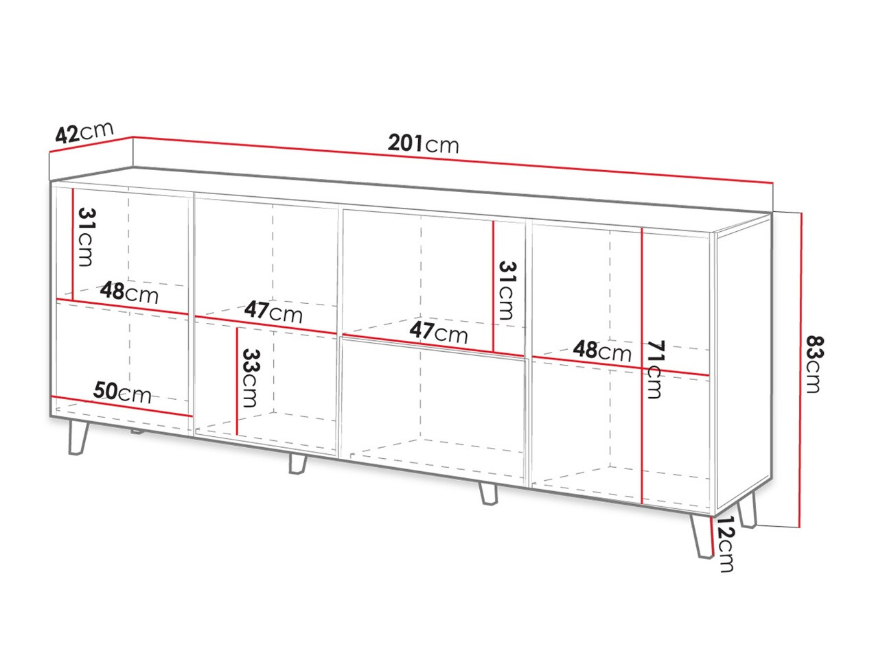 Buffet Remeta 100 (Chêne wotan)