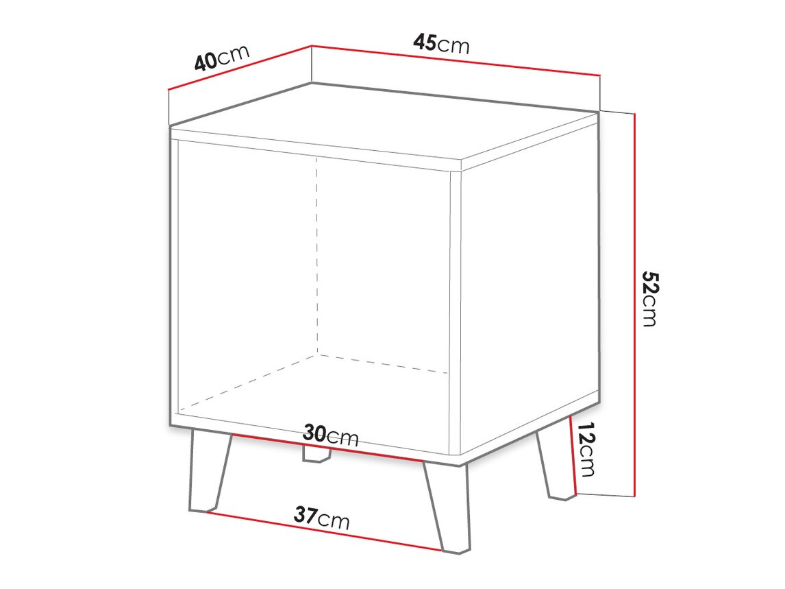 Ensemble de tables de chevet Comes (Anthracite)