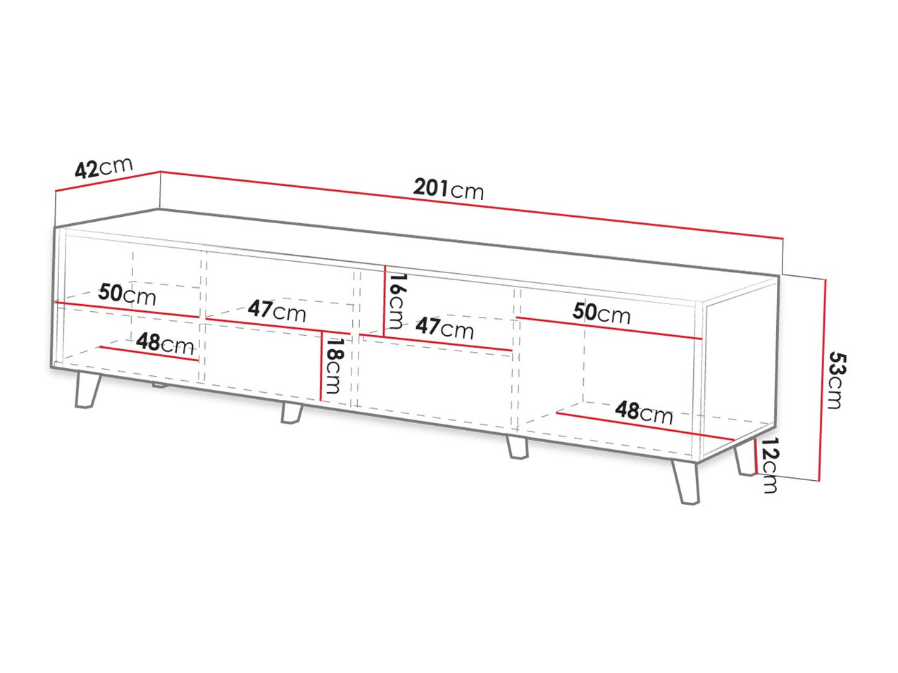 Meuble TV Comes I (Chêne wotan)