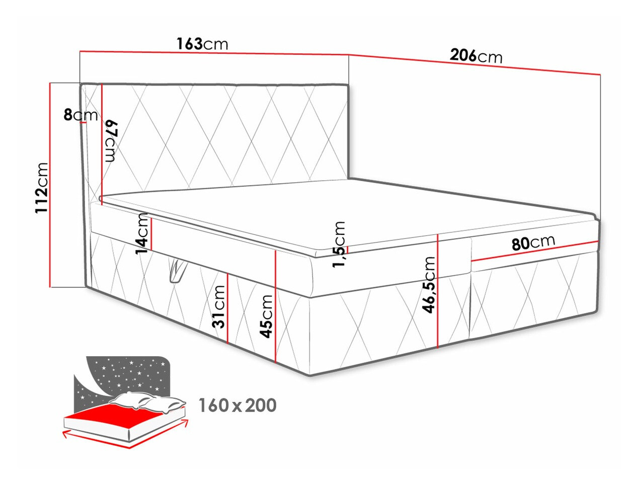 Lit boxspring Comfivo Avis (Magic Velvet 2299)