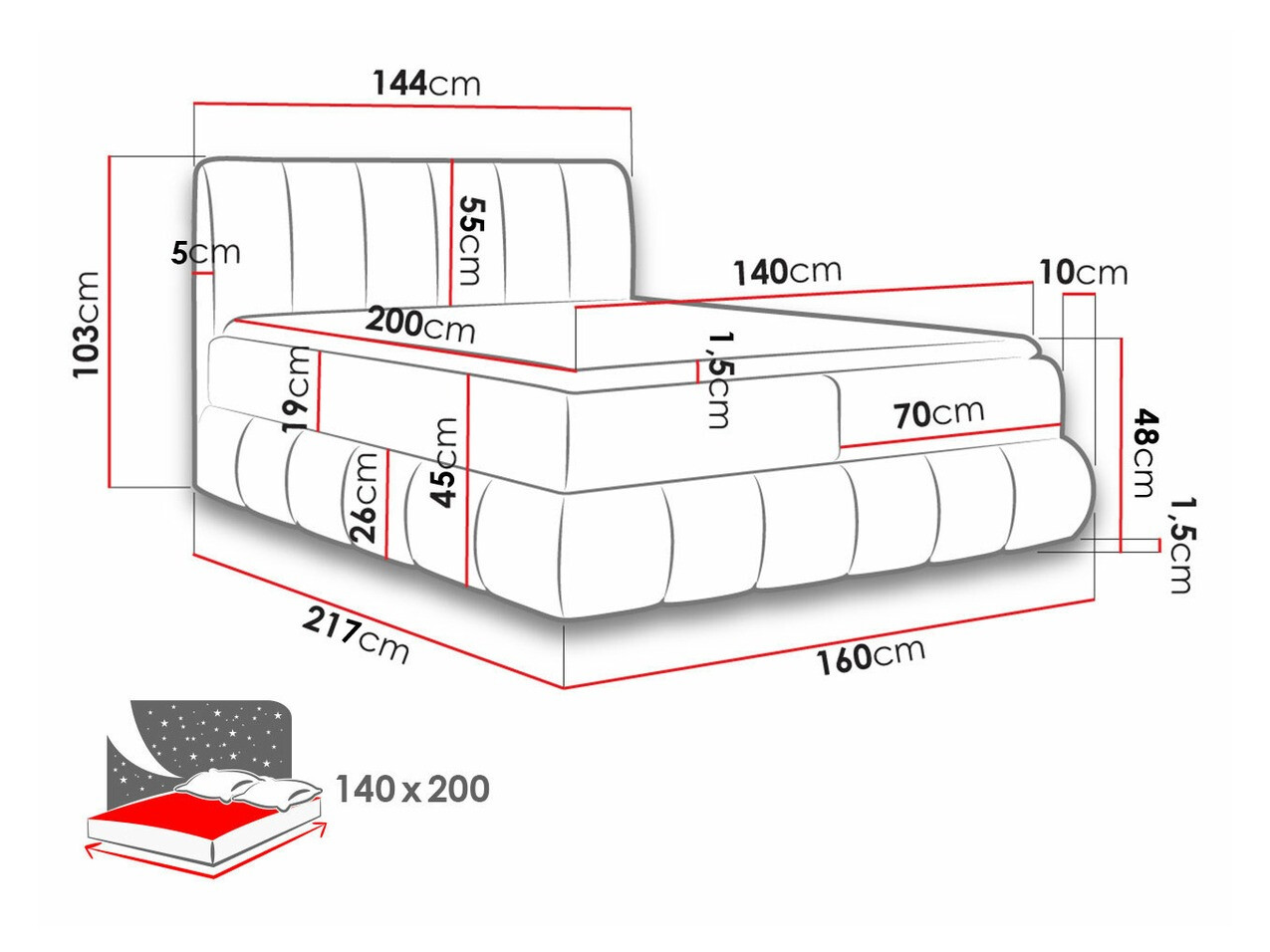 Lit boxspring Cursus (Kronos 09)
