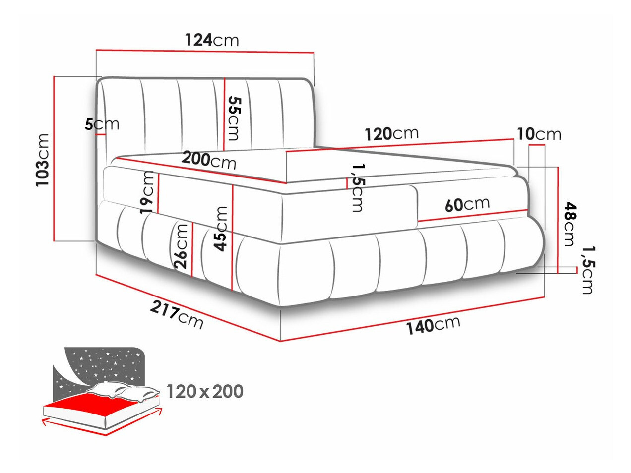 Lit boxspring Cursus (Kronos 26)