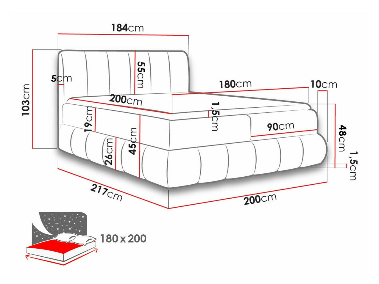 Lit boxspring Cursus (Kronos 26)