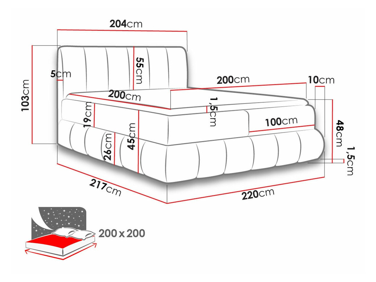Lit boxspring Cursus (Kronos 26)