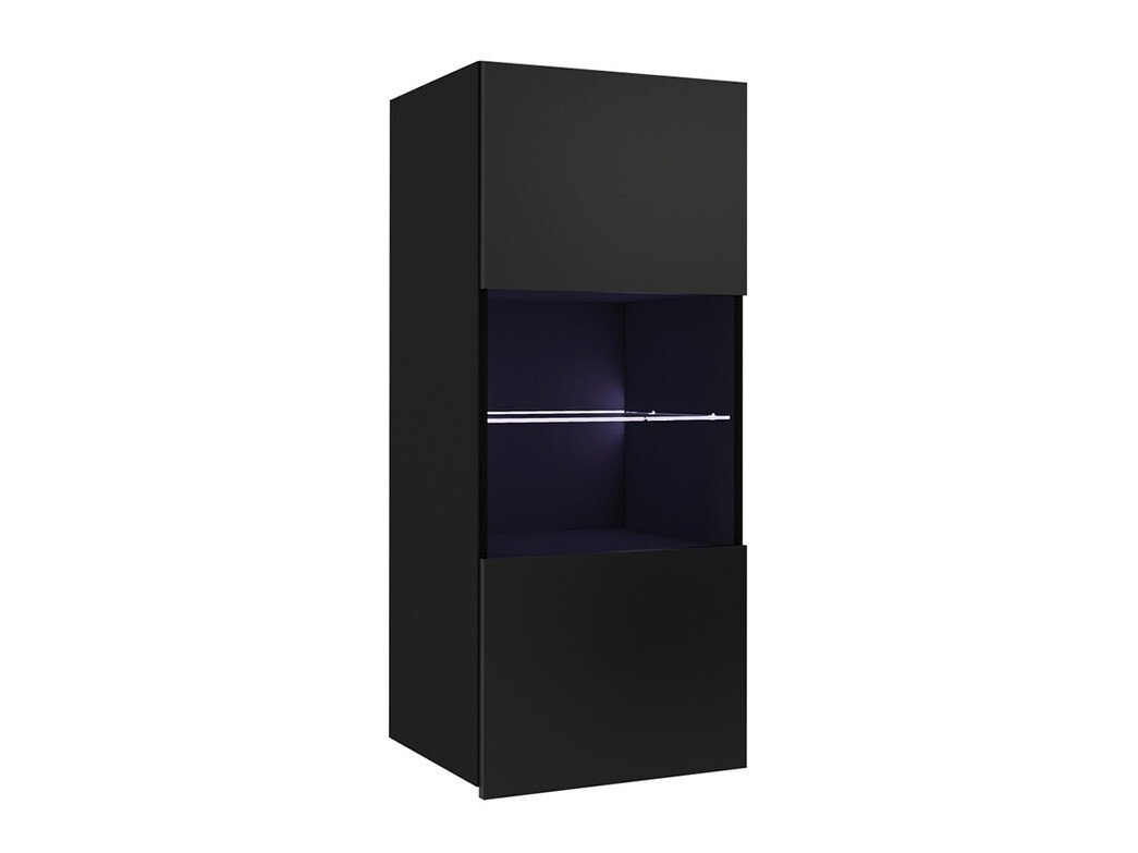 Armoire murale Tivdalu 102 (Noir + Noir brillant)