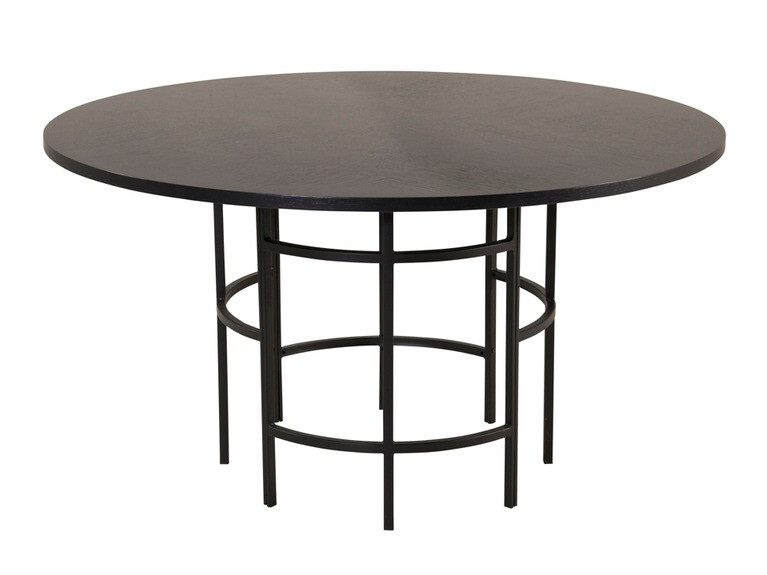 Salle à manger complète Dallas 2381 (Noir + Gris clair)