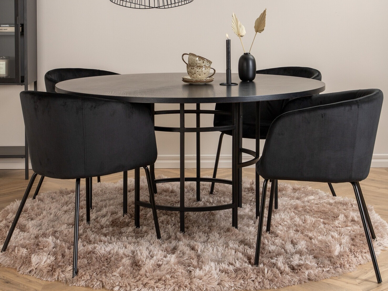 Salle à manger complète Dallas 2381 (Noir)