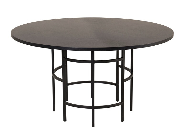 Salle à manger complète Dallas 2378 (Noir + Gris clair)