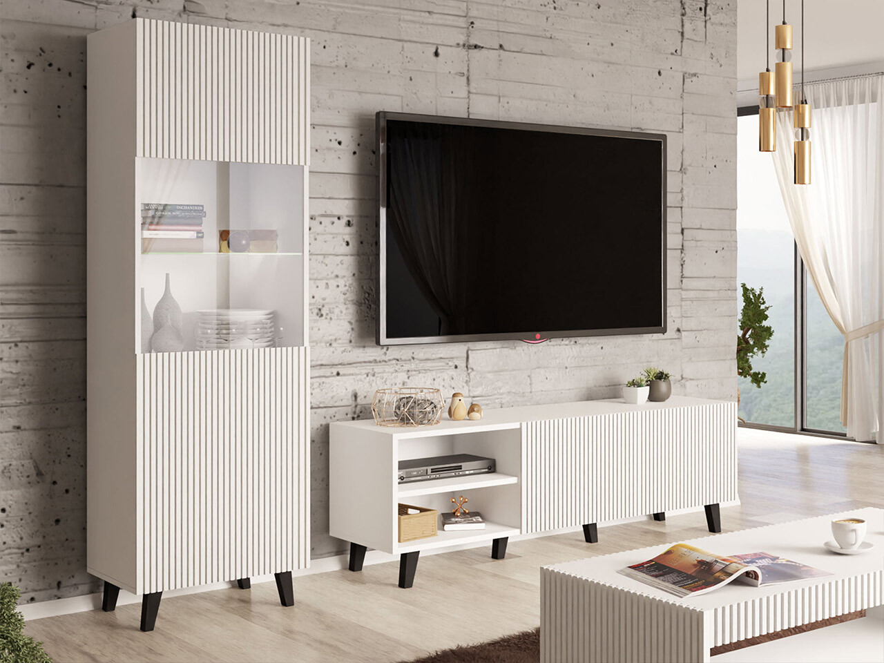 Ensemble de salon Dicto I (Blanc)