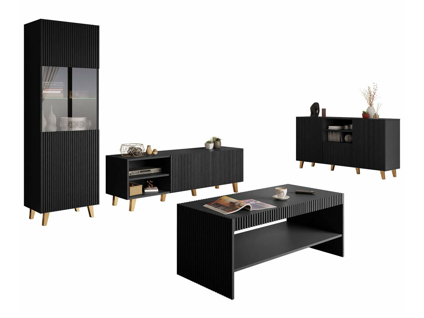 Ensemble de salon Dicto (Noir)