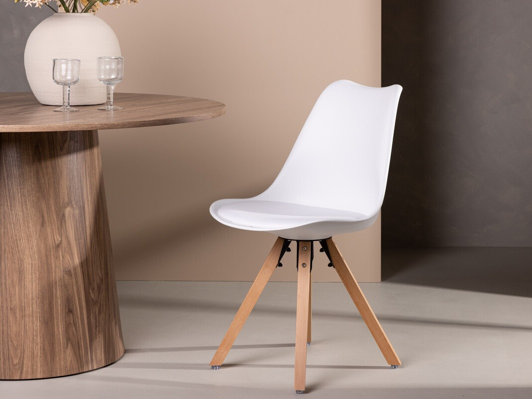 Chaise Dallas 3478 (Blanc + Clair bois)