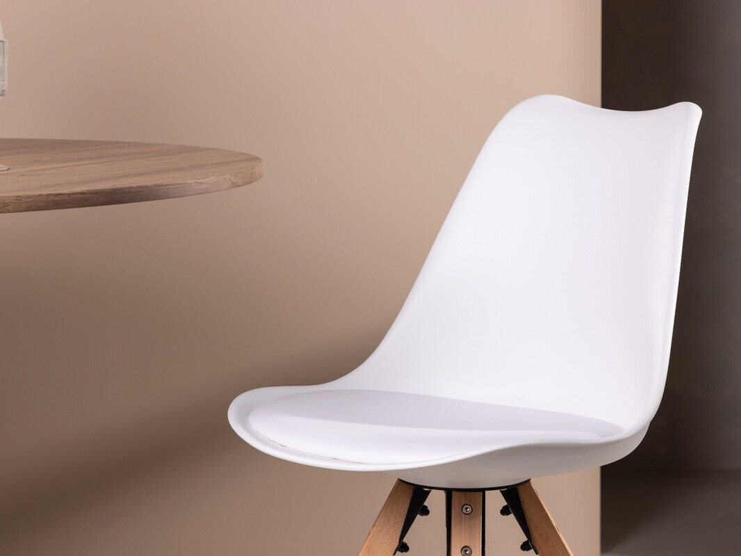 Chaise Dallas 3478 (Blanc + Clair bois)