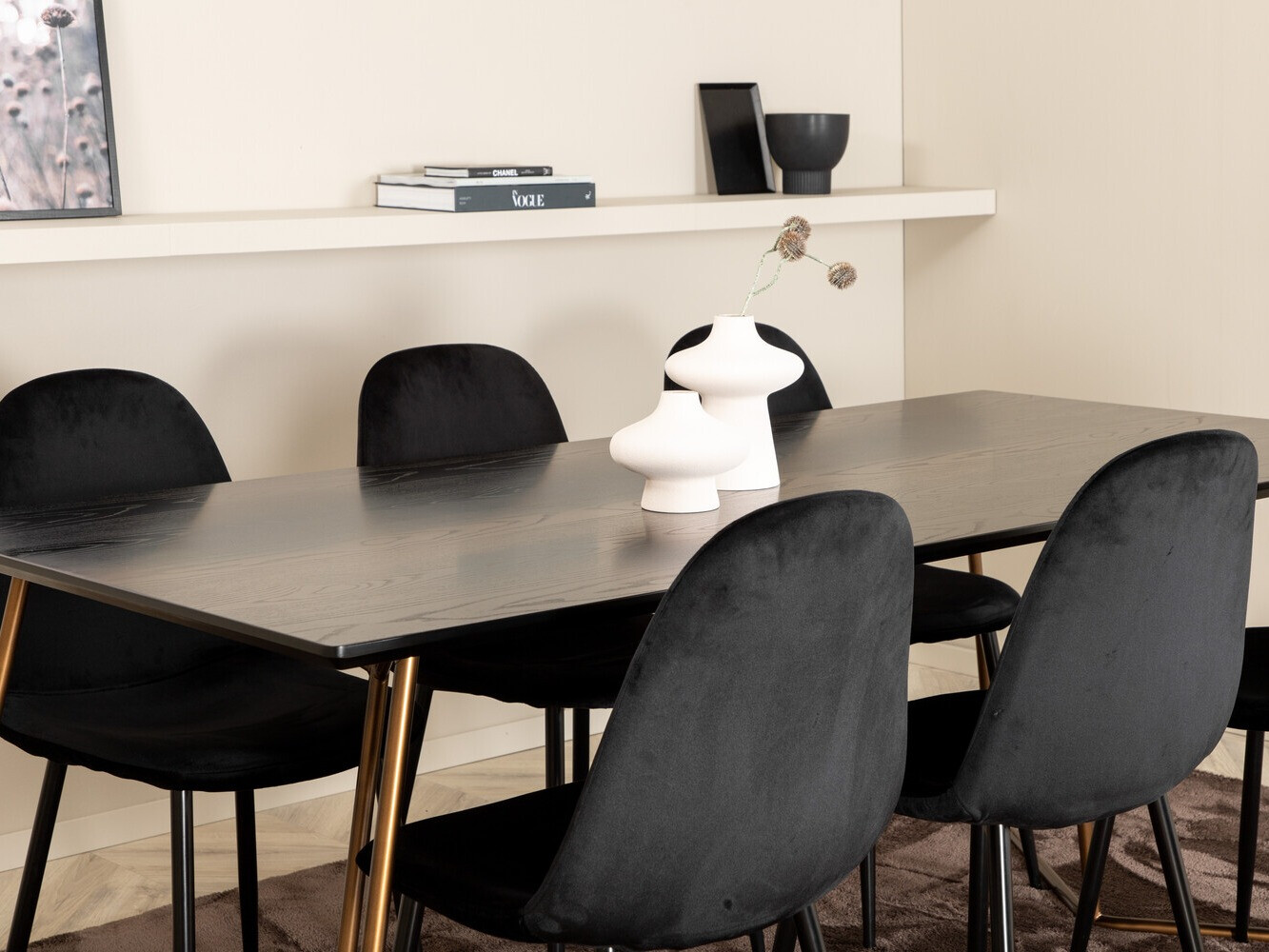 Salle à manger complète Dallas 2713 (Noir)