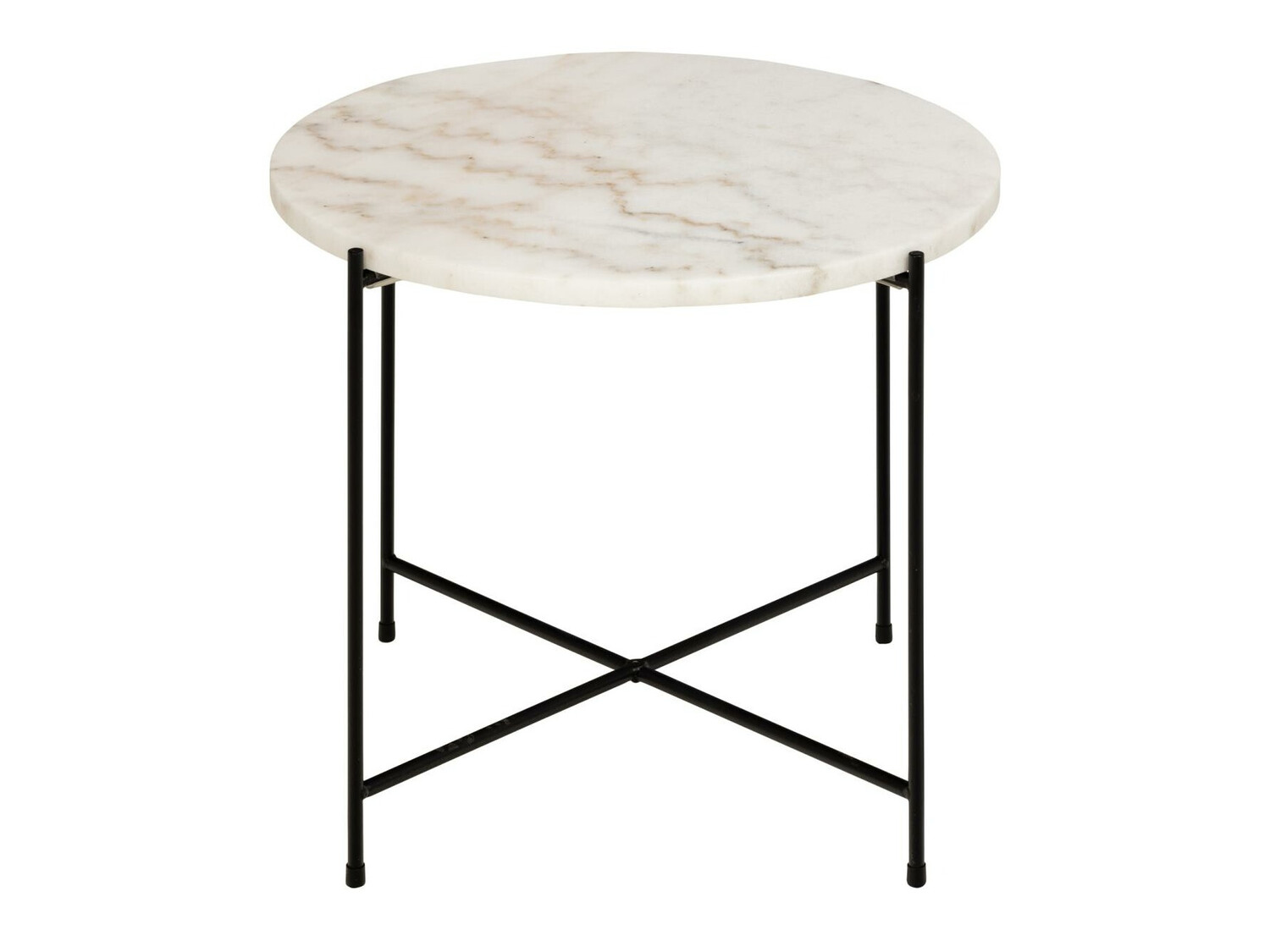 Table d'appoint Norsica 608 (Marbre blanc + Noir)