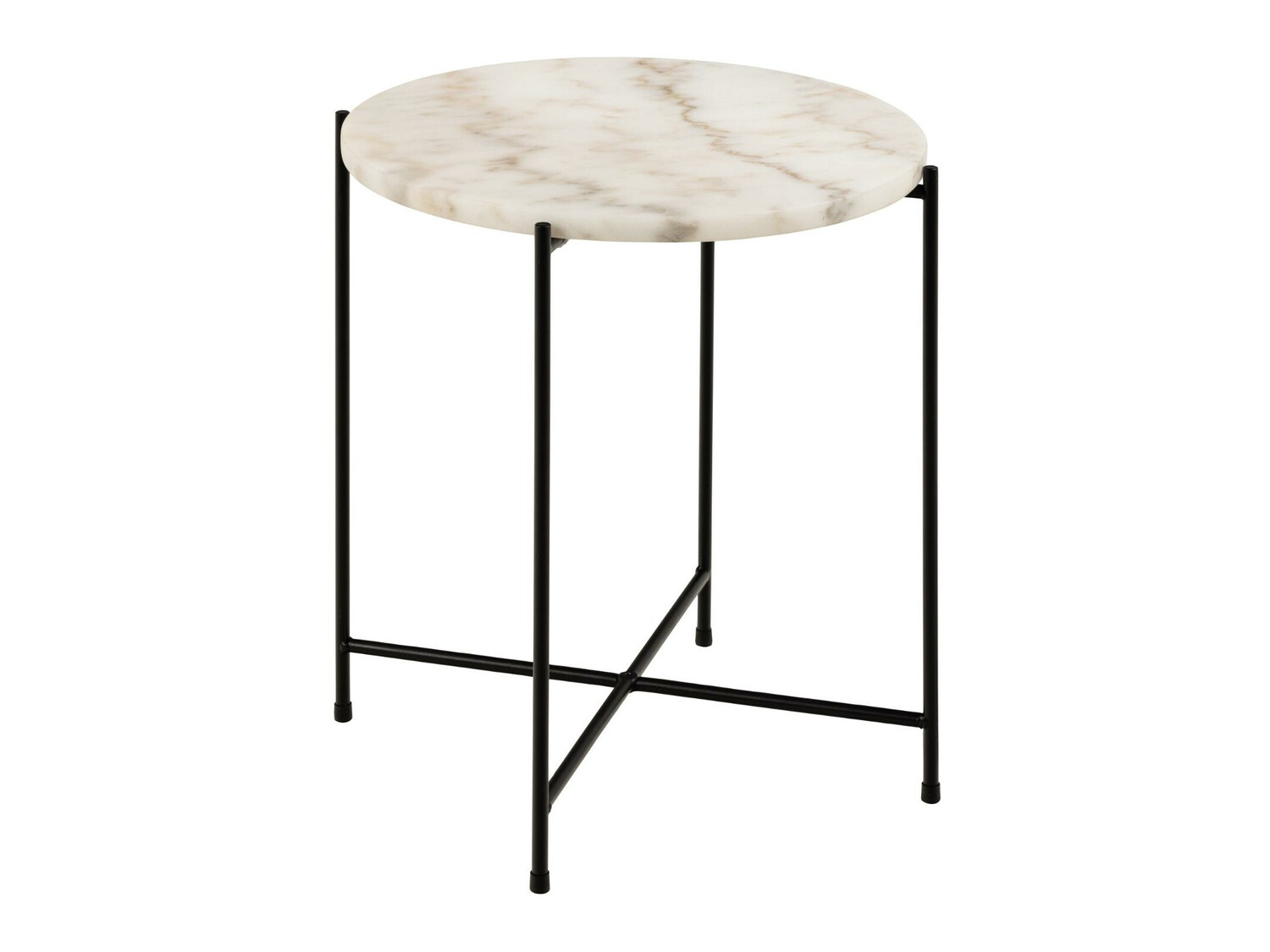 Table d'appoint Norsica 609 (Marbre blanc + Noir)