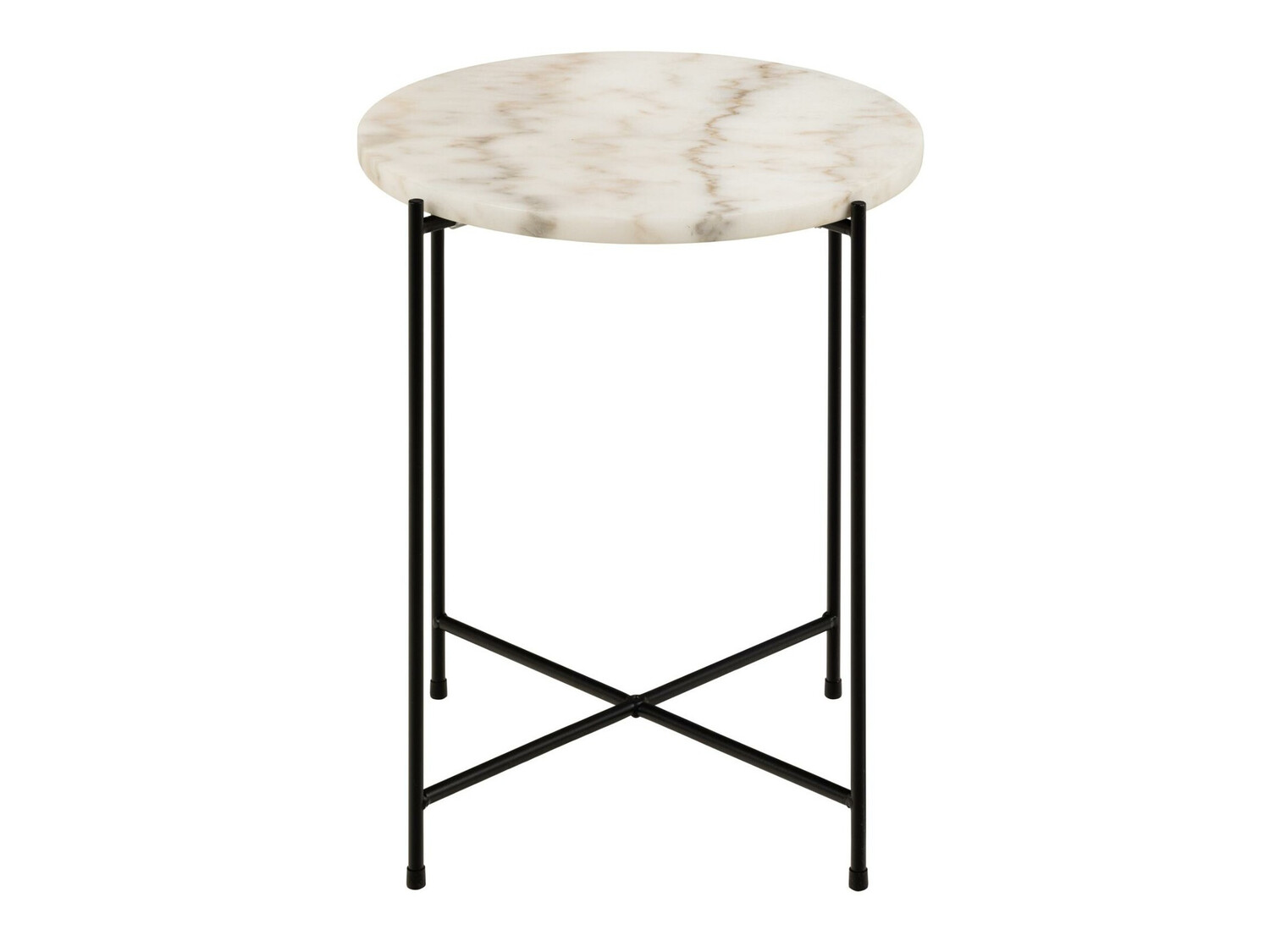 Table d'appoint Norsica 609 (Marbre blanc + Noir)