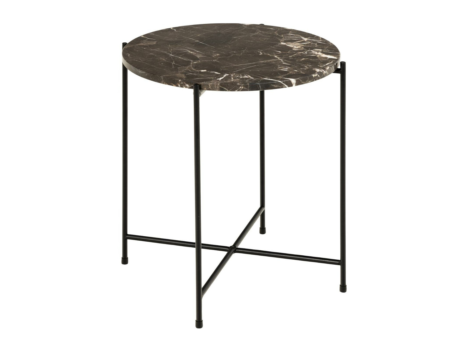 Table d'appoint Norsica 609 (Marbre marron + Noir)