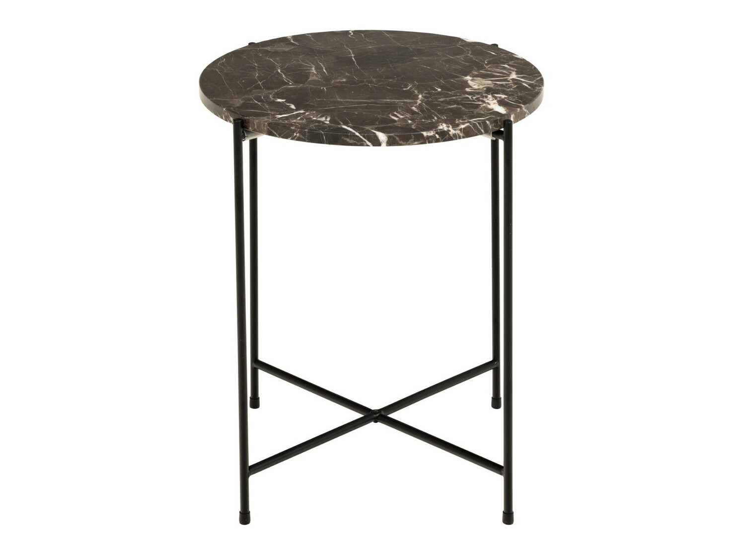 Table d'appoint Norsica 609 (Marbre marron + Noir)