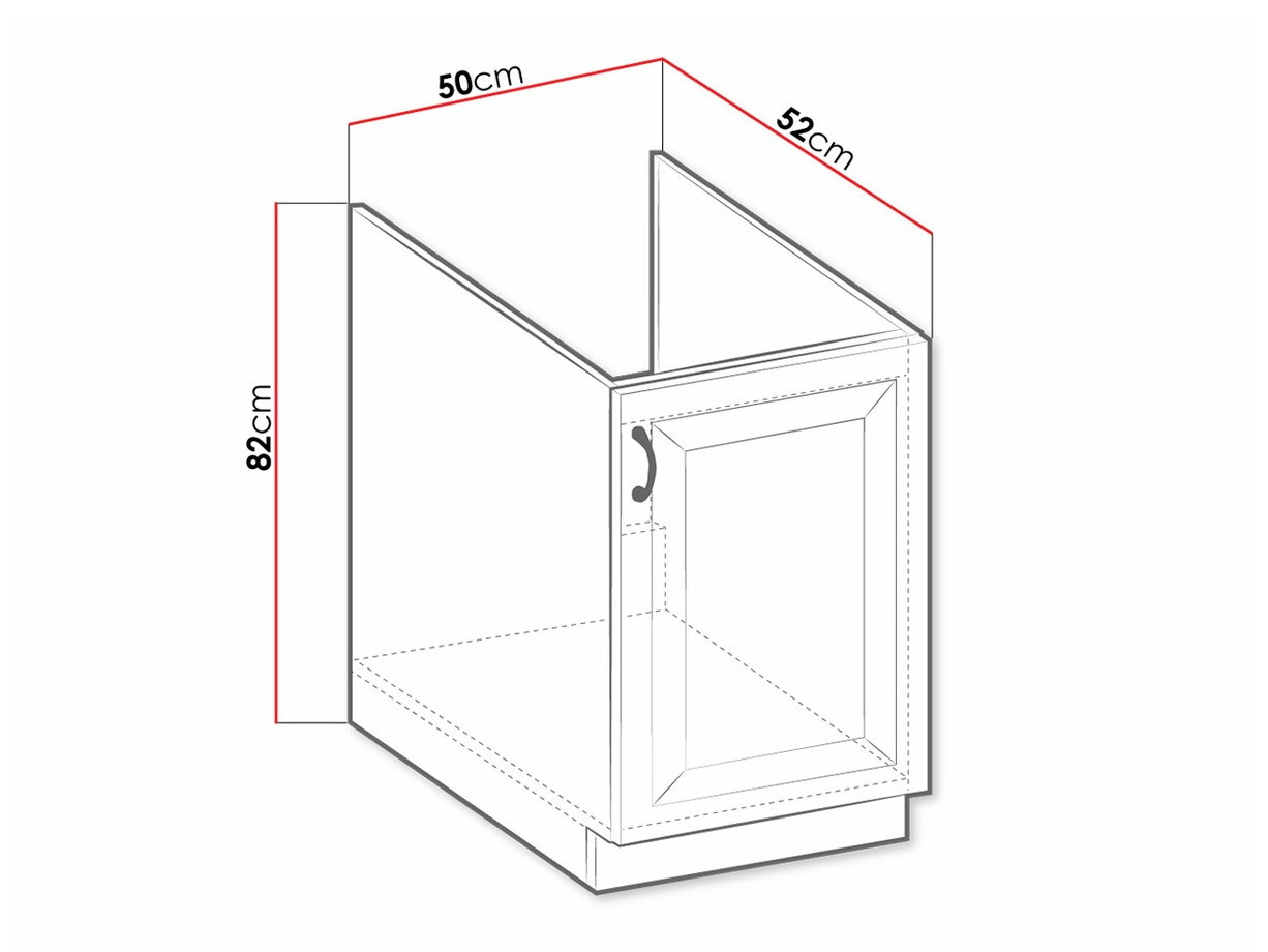 Armoire modulaire pour évier avec portes Retro Grey 106