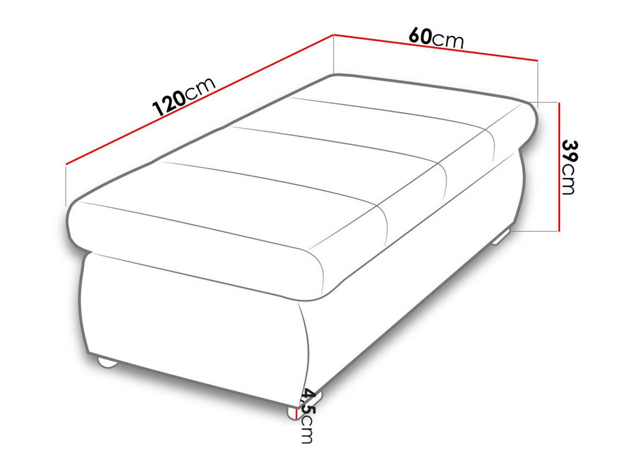 Banc rembourré Comfivo 123 (Venus Velvet 2932)