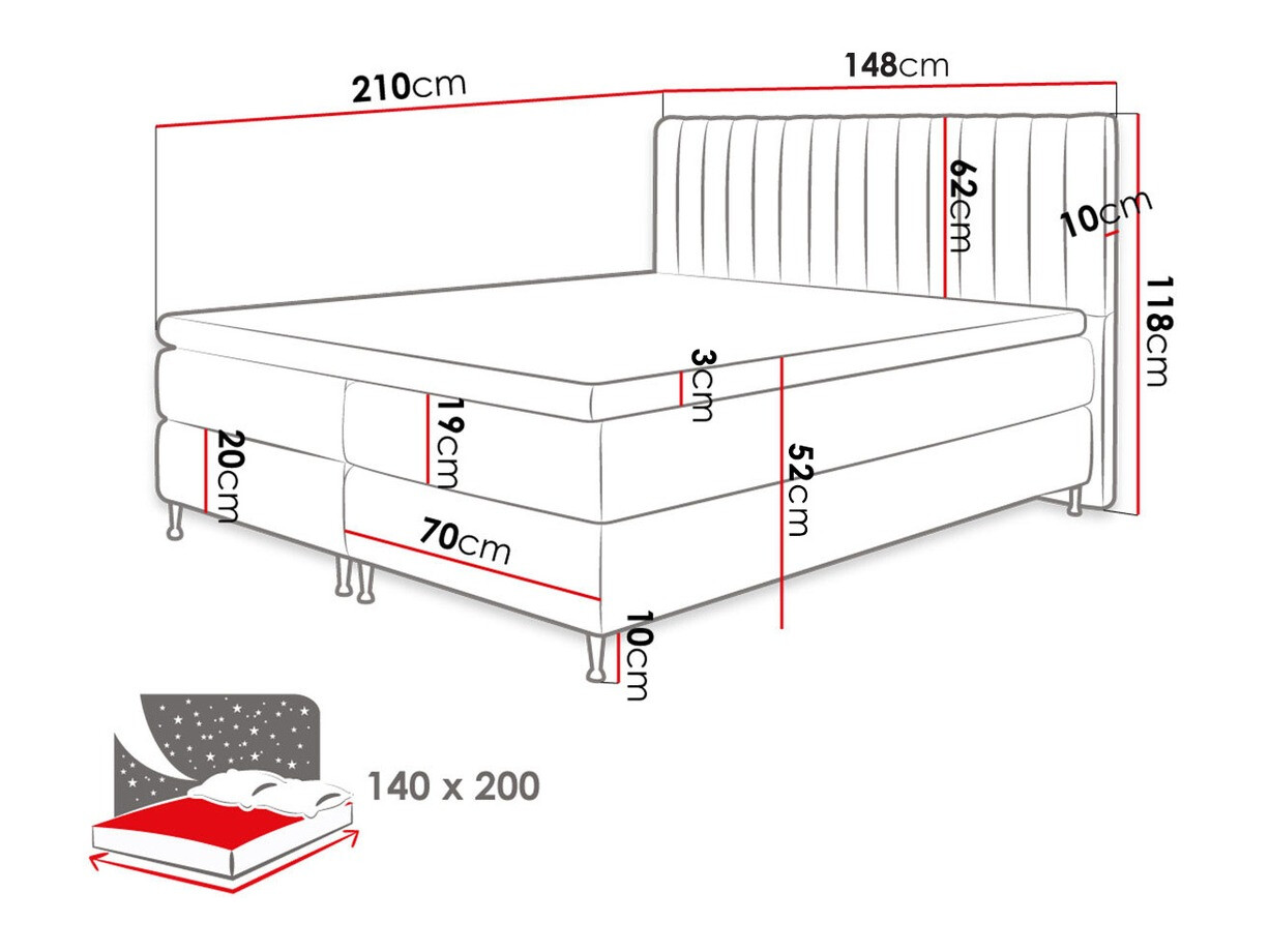 Lit boxspring ComfiDream Fjorina (Fresh 01)