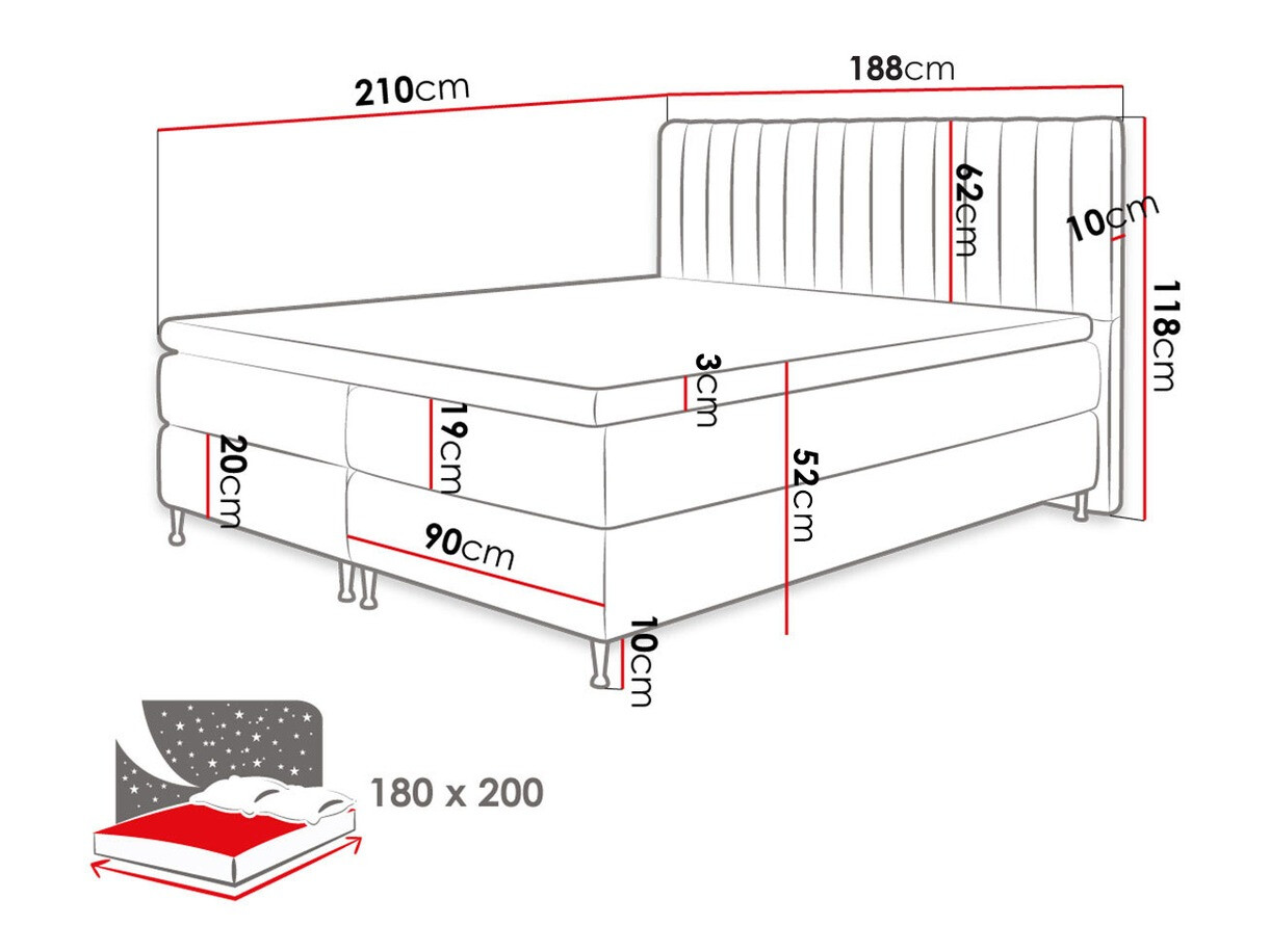 Lit boxspring ComfiDream Fjorina (Fresh 01)