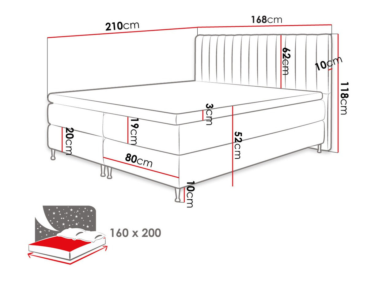Lit boxspring ComfiDream Fjorina (Fresh 11)