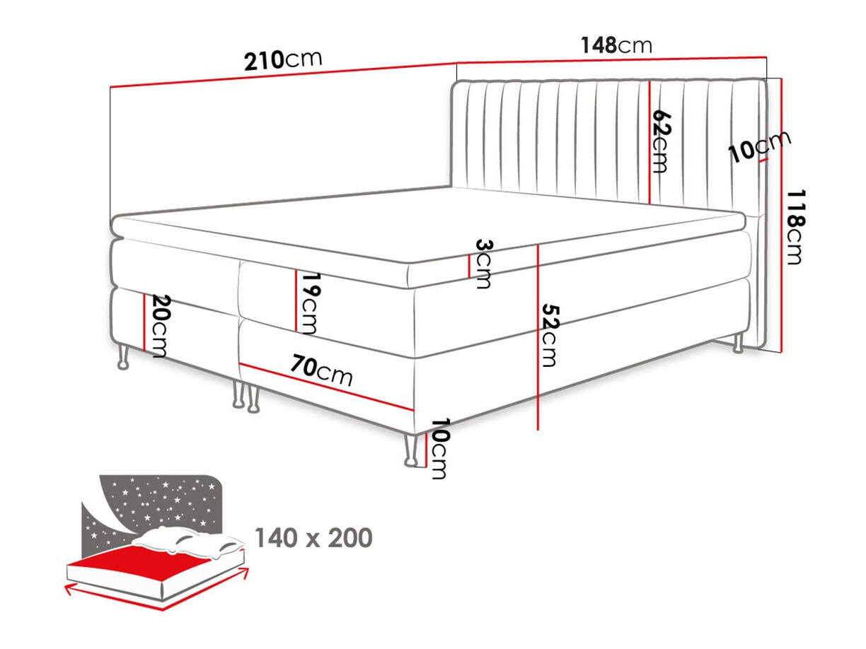 Lit boxspring ComfiDream Fjorina (Fresh 13)