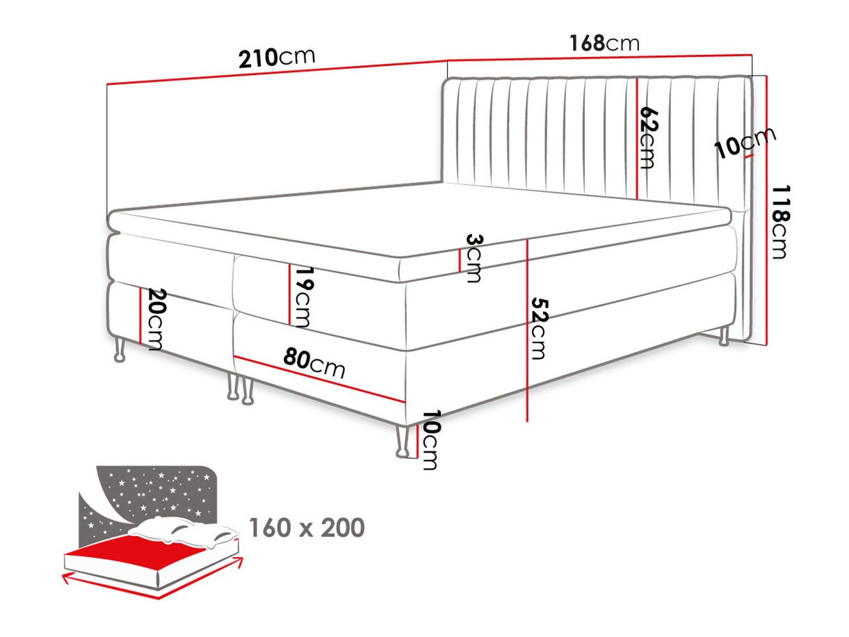Lit boxspring ComfiDream Fjorina (Fresh 13)