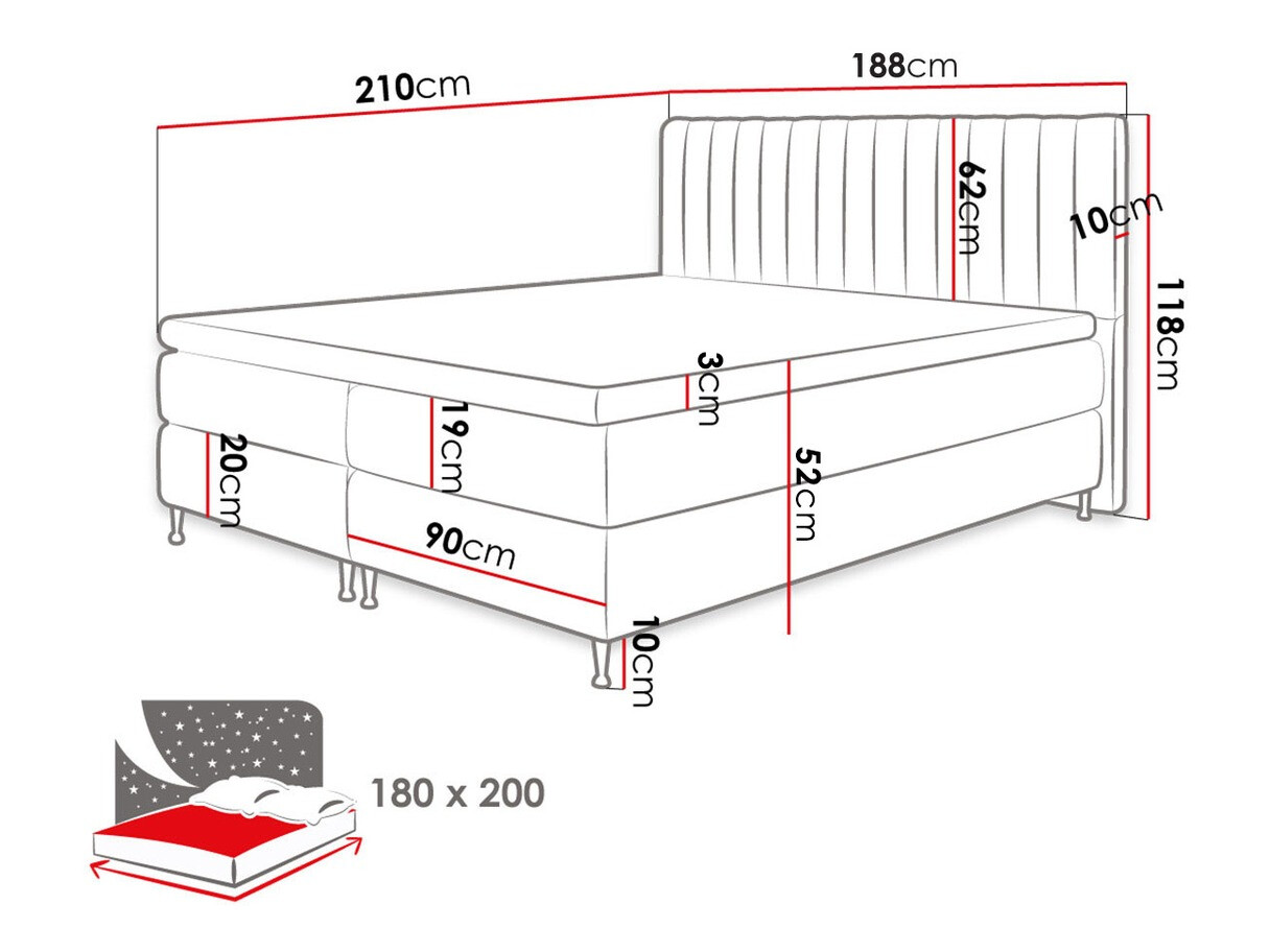 Lit boxspring ComfiDream Fjorina (Fresh 13)