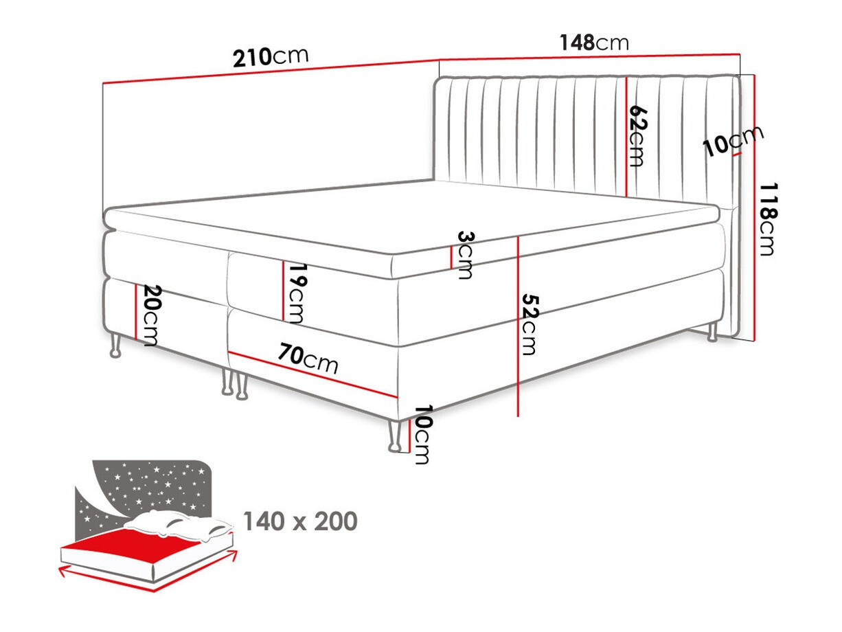 Lit boxspring ComfiDream Fjorina (Fresh 32)