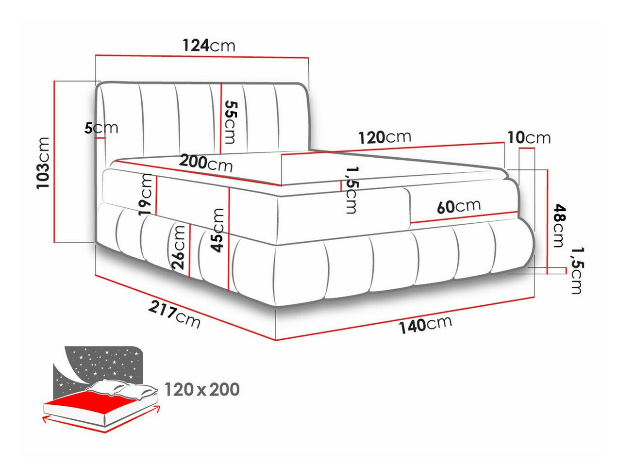 Lit boxspring Cursus (Kronos 09)