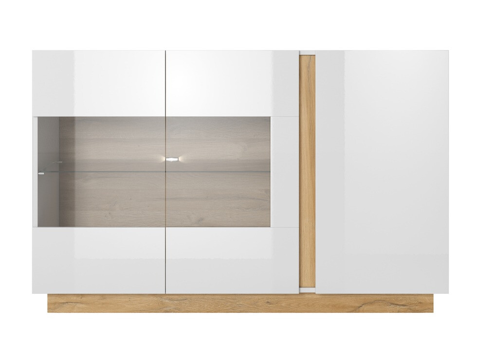 Buffet Novbela 105 (Blanc + Blanc brillant + Grandson chêne)