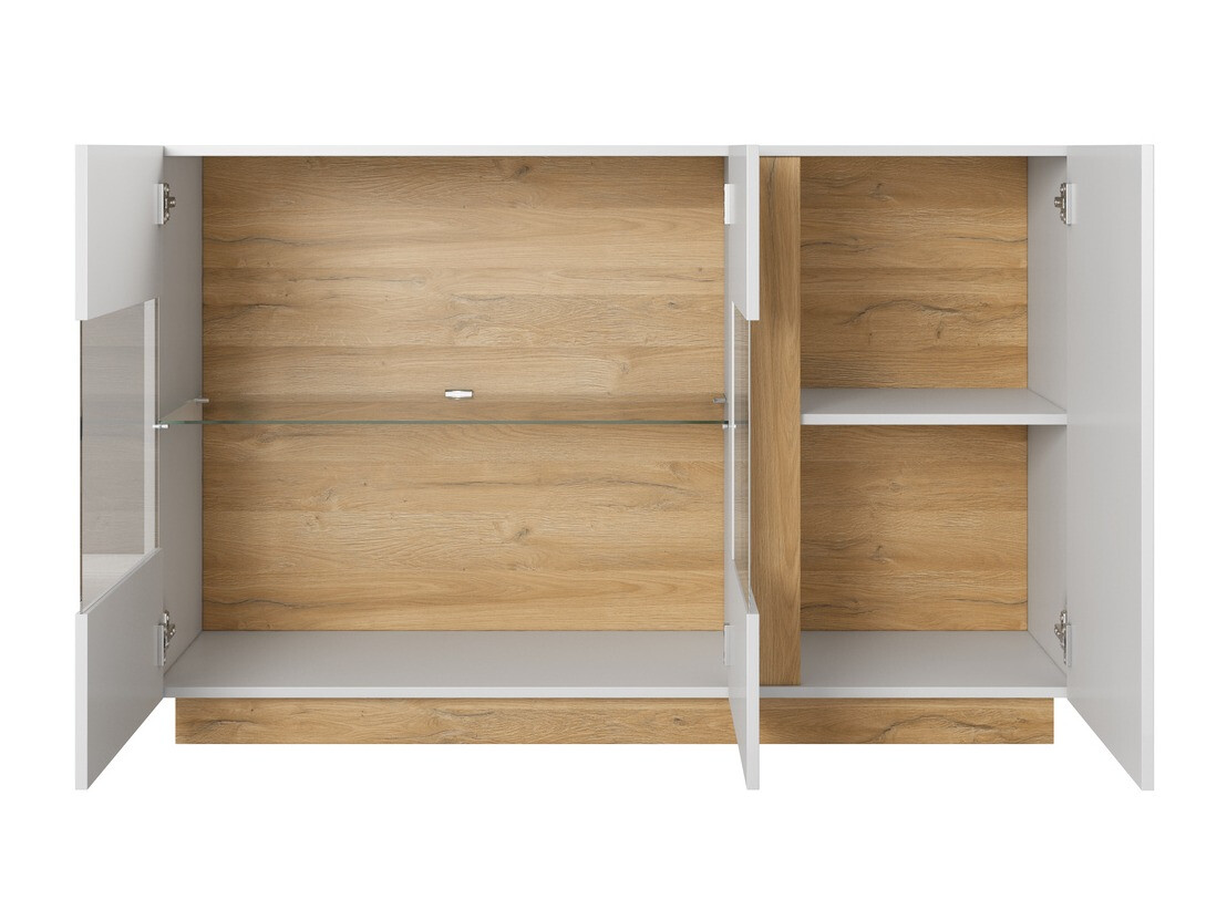 Buffet Novbela 105 (Blanc + Blanc brillant + Grandson chêne)