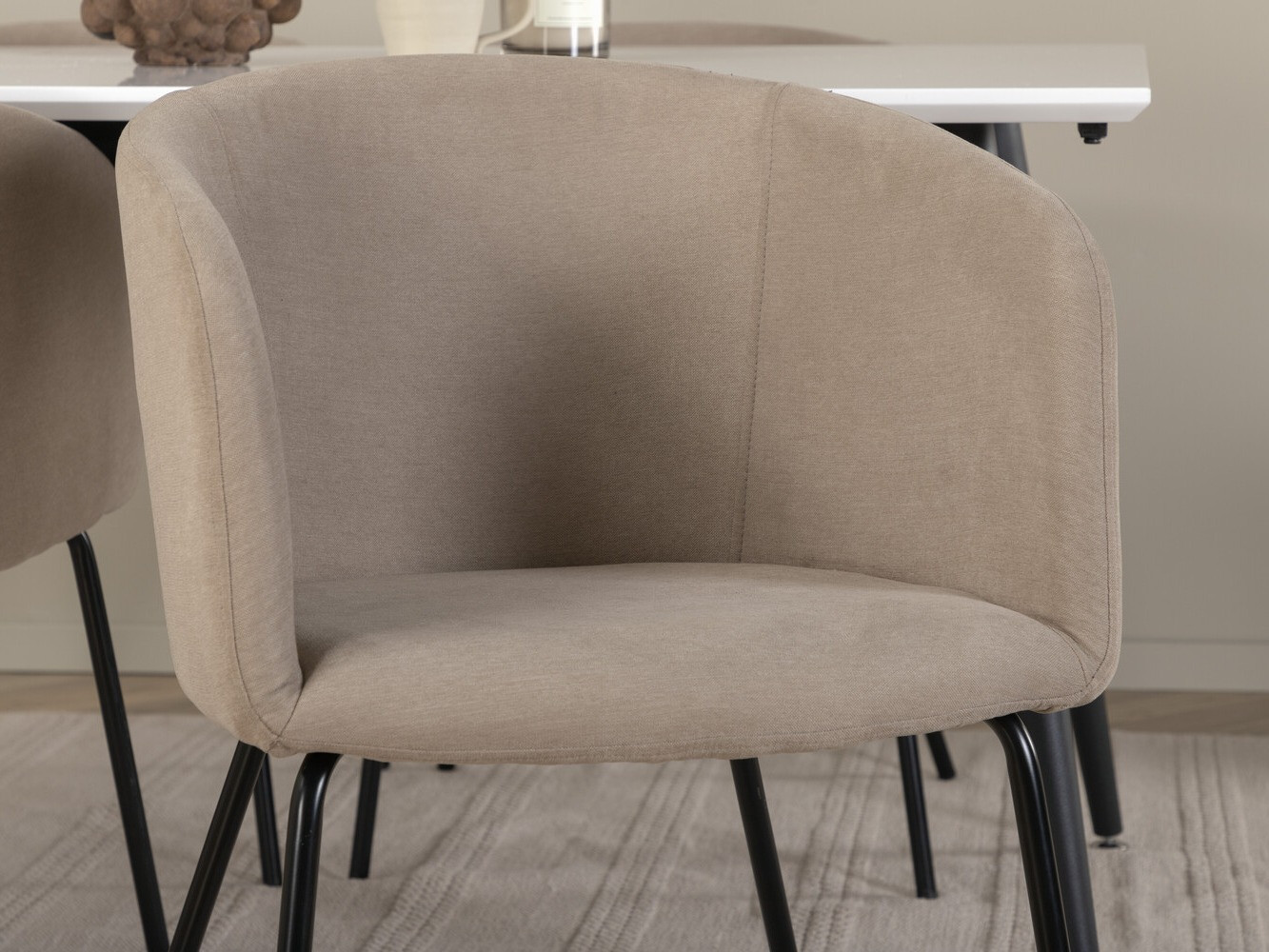 Salle à manger complète Dallas 2739 (Beige + Noir)