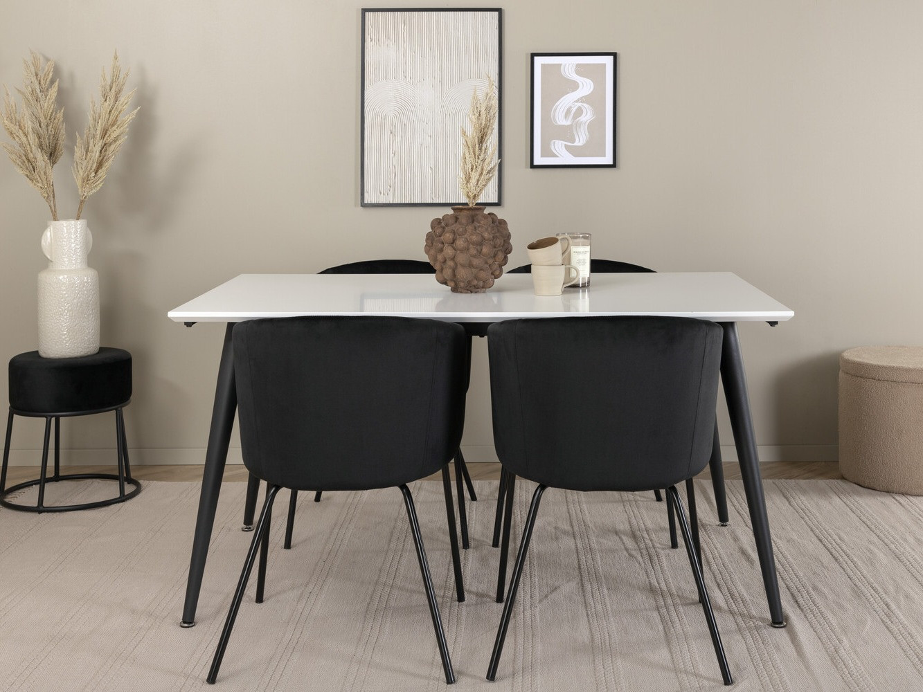 Salle à manger complète Dallas 2739 (Noir)