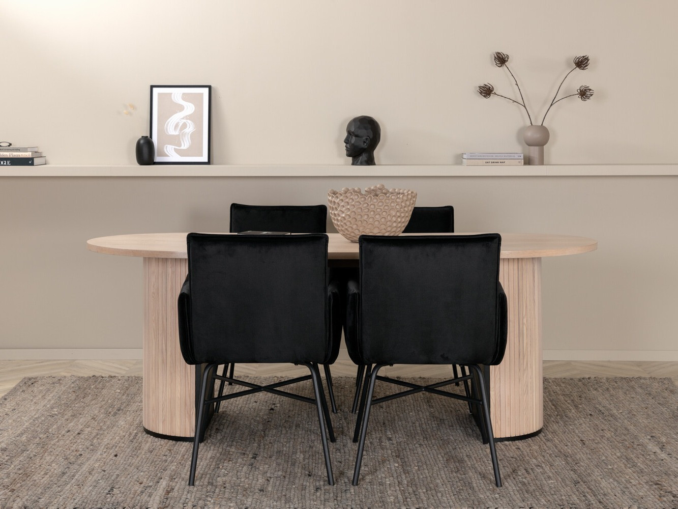 Salle à manger complète Dallas 2751 (Noir)