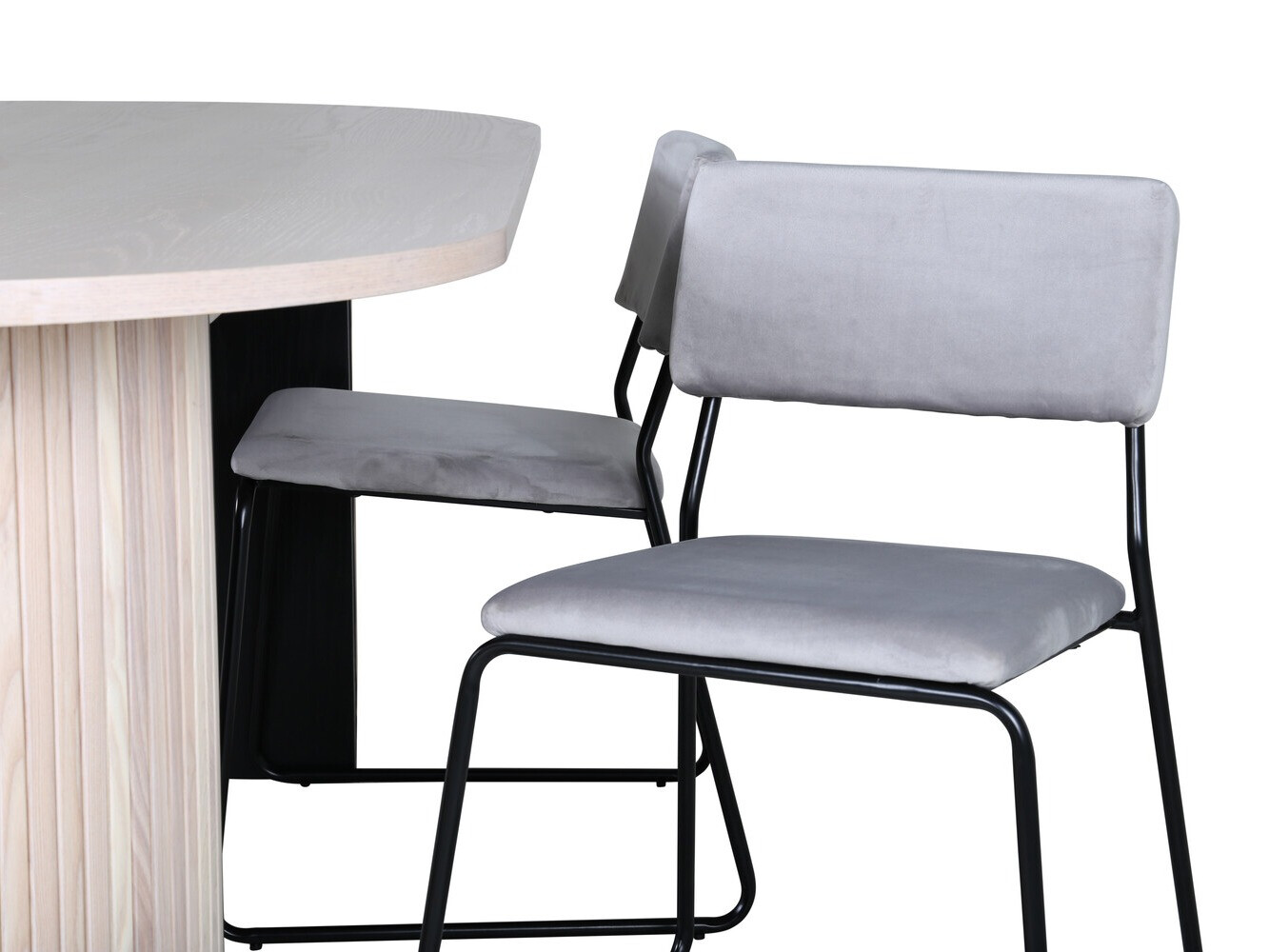 Salle à manger complète Dallas 2759 (Gris + Noir)