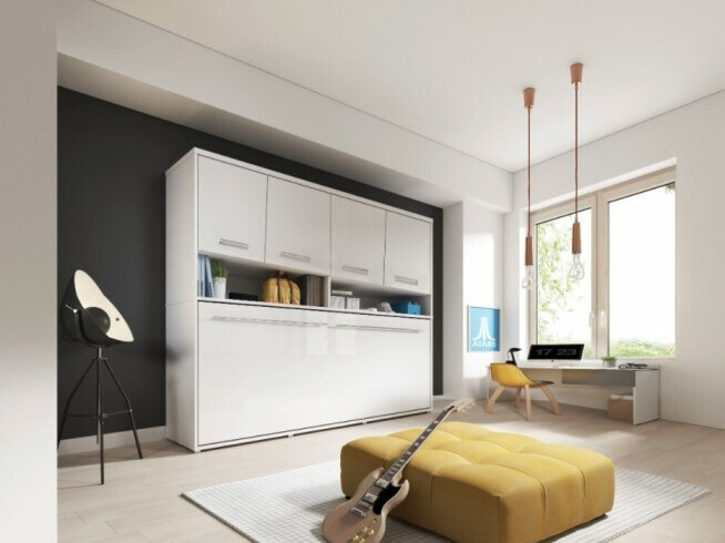 Buffet Concept Pro Lenart II (Blanc + Blanc brillant)